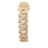  L423 Lắc tay Cuban kiểu dáng sang trọng lấp lánh 