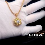  M1764 Mặt và dây chuyền nữ đính đá CZ sáng lấp lánh UHA 