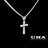  M1563 Mặt và dây chuyền thánh giá Unisex đính đá CZ cao cấp UHA 