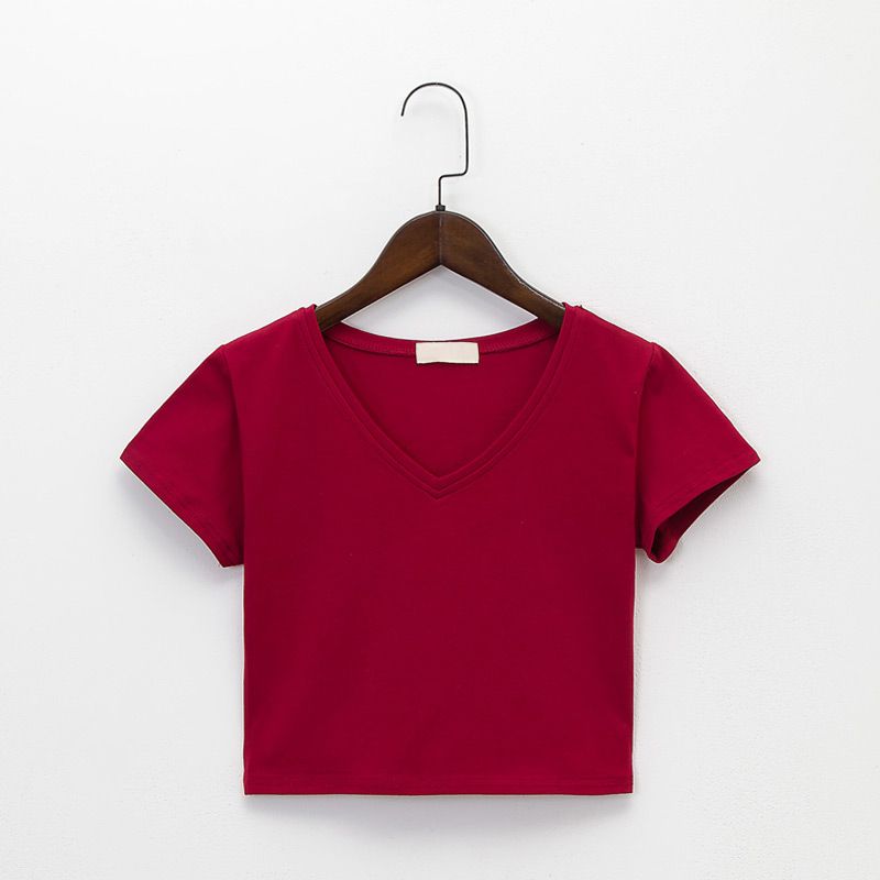  Áo Thun Croptop Trơn 6118 (7 Màu) 