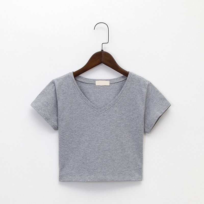  Áo Thun Croptop Trơn 6118 (7 Màu) 