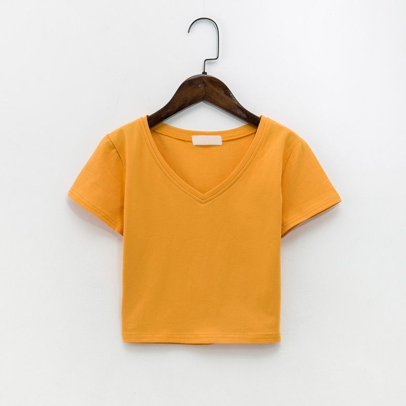  098 Áo Thun Croptop Trơn 6118 (7 Màu) 
