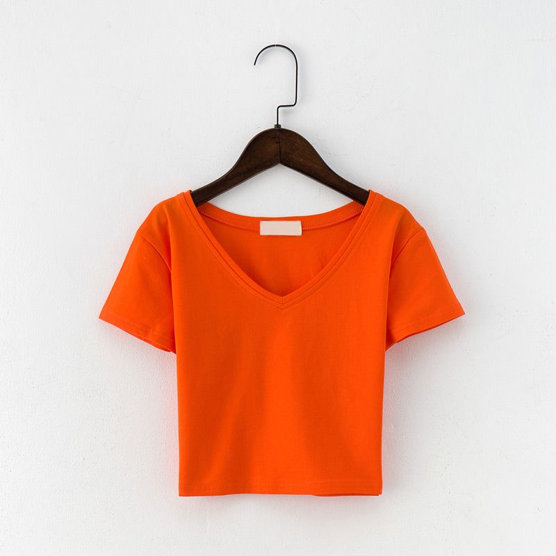  098 Áo Thun Croptop Trơn 6118 (7 Màu) 
