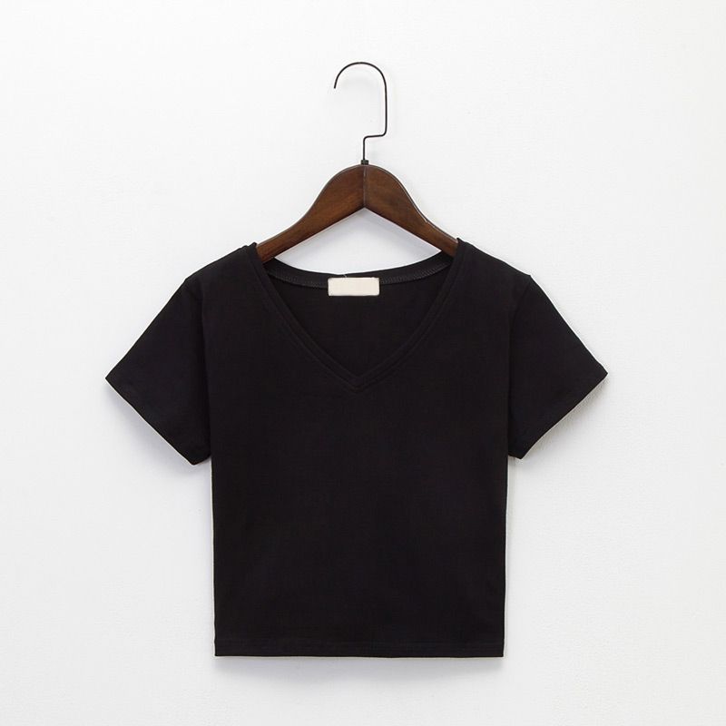  098 Áo Thun Croptop Trơn 6118 (7 Màu) 